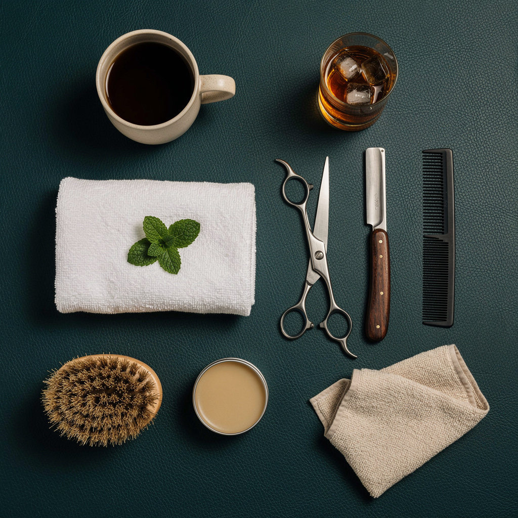 Hair Saloon premium grooming services with complimentary amenities included for every haircut